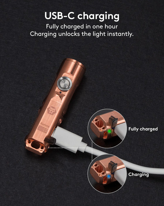 RovyVon A9 Pro Gen 4 Copper Keychain Flashlight