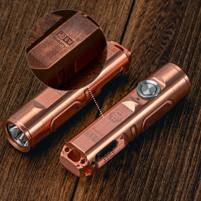 RovyVon A9 Pro Gen 4 Copper Keychain Flashlight