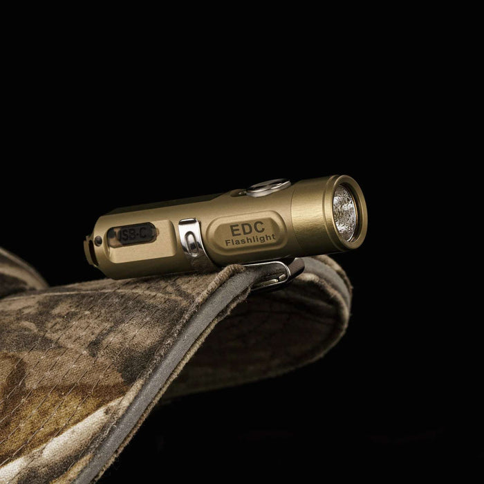 RovyVon A3 Pro Gen 4 7075 Aluminum Keychain Flashlight Desert Tan - NORTH RIVER OUTDOORS