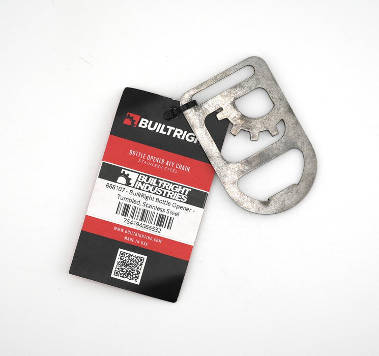 BuiltRight Bottle Opener - Tumbled - Stainless Steel