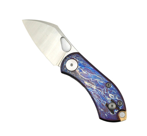 Custom GiantMouse ACE Nibbler Heat Antropic Titanium 20cv Folding Knife