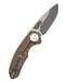 Curtiss F3 Medium Slicer Non-Flipper Stonewash MagnaCut Blade Custom Brown Anodization (USA)