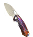 Custom GiantMouse ACE Riv Ti Framelock Heat Anodized Titanium Folding Knife