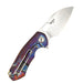 Custom GiantMouse ACE Riv Ti Framelock Heat Anodized Titanium Folding Knife