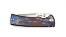 Chaves Redencion Street Custom Titanium Drop Point Knife "LightningStrike"