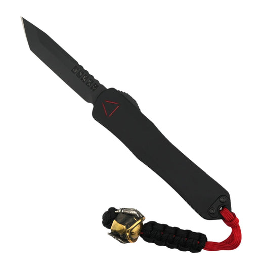 Heretic Manticore X Black Predator Red Reticle & Tanto MagnaCut Blade Silver/Copper Predator Bead