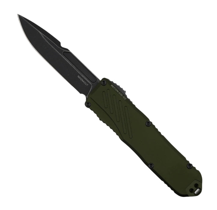 Guardian Tactical RECON-035 G2 Single Edge MagnaCut Dark Stonewash Blade OD Green Handle