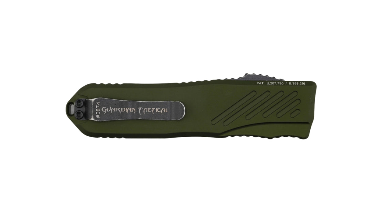 Guardian Tactical RECON-035 G2 Single Edge MagnaCut Dark Stonewash Blade OD Green Handle