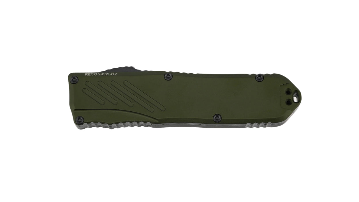 Guardian Tactical RECON-035 G2 Single Edge MagnaCut Two Tone Black Blade OD Green Handle