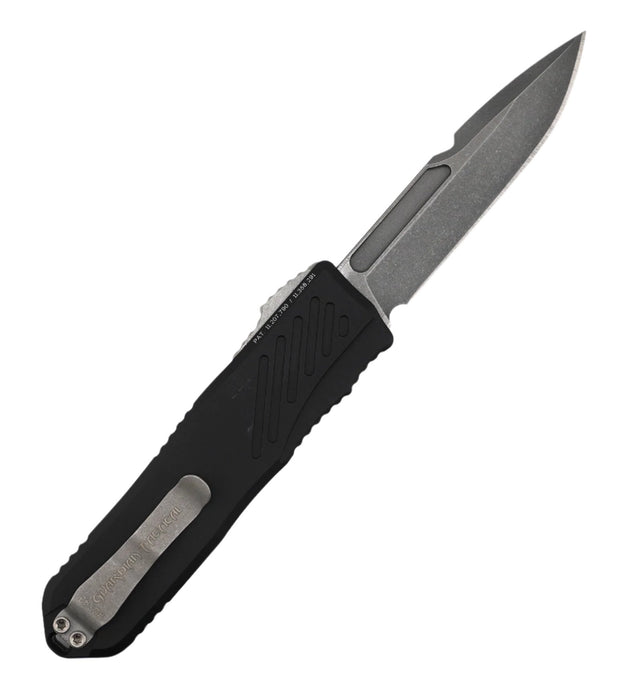 Guardian Tactical RECON-035 G2 Single Edge MagnaCut Stonewash Blade Black Handle