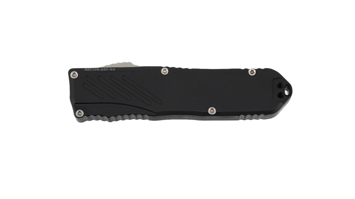 Guardian Tactical RECON-035 G2 Single Edge MagnaCut Stonewash Blade Black Handle