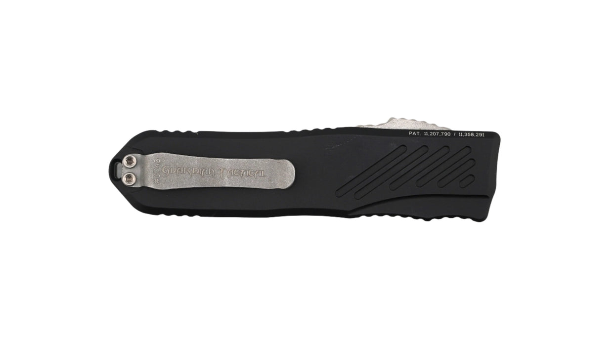 Guardian Tactical RECON-035 G2 Single Edge MagnaCut Stonewash Blade Black Handle