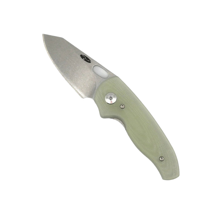 TRM Nerd Liner Lock Contoured 3D Jade G10 Scales Stonewashed CPM-MagnaCut