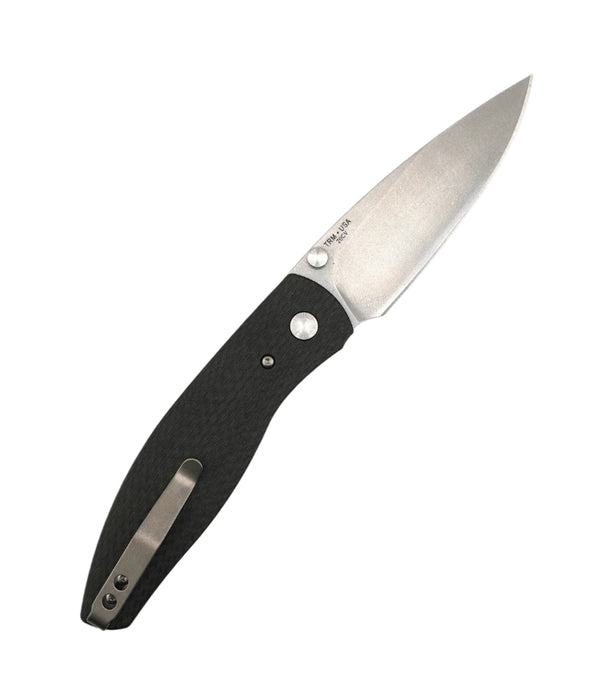 TRM Atom Liner Lock Carbon Fiber 3D Scales Stonewashed 20CV - NORTH RIVER OUTDOORS