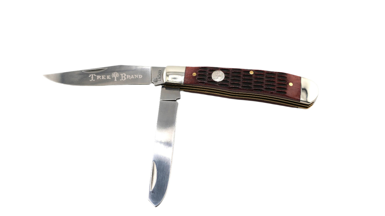 Boker Traditional Series 2.0 Trapper w/ Jigged Brown Bone Handles D2 Blade with Nickel Silver Bolsters, 4.25" Closed, Slipjoint 110812