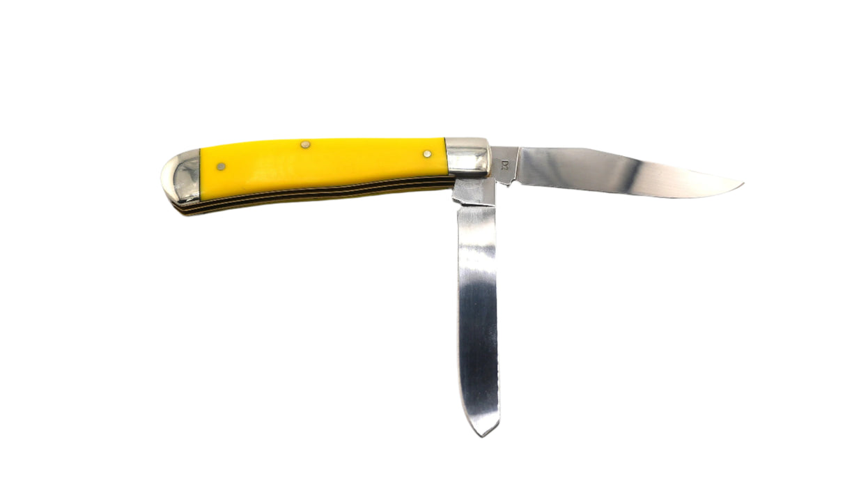 Boker Traditional Series 2.0 Trapper w/ Smooth Yellow Delrin Handles D2 Blade, Slipjoint 110834