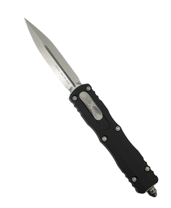 Microtech 227-10 Dirac Delta D/E - Black Handle - Stonewashed