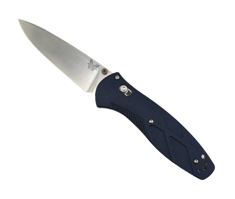 Benchmade 581-03 Barrage AXIS Assisted Folding Knife 3.6" S30V Stonewashed Drop Point Blade w/ Blue Canyon Richlite Handles - NORTH RIVER OUTDOORS