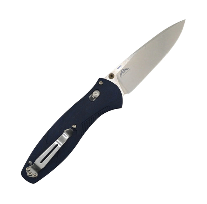 Benchmade 581-03 Barrage AXIS Assisted Folding Knife 3.6" S30V Stonewashed Drop Point Blade w/ Blue Canyon Richlite Handles - NORTH RIVER OUTDOORS