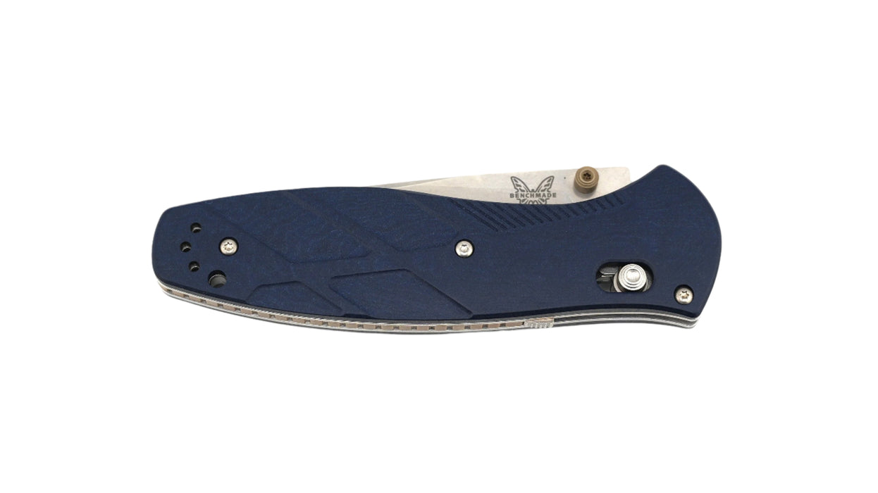 Benchmade 581-03 Barrage AXIS Assisted Folding Knife 3.6" S30V Stonewashed Drop Point Blade w/ Blue Canyon Richlite Handles - NORTH RIVER OUTDOORS