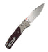 Benchmade 535-09 Bugout Folding Knife 3.24" S90V Stonewashed Drop Point Blade w/ Gray Aluminum Handles with Redstone Richlite Onlays - NORTH RIVER OUTDOORS