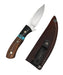 Join or Die Turquoise Fieldmate Fixed Blade Knife Black Richlite Ironwood (2.5") - NORTH RIVER OUTDOORS