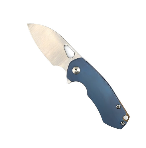 Custom GiantMouse ACE Riv Ti Framelock Blue Titanium Folding Knife from NORTH RIVER OUTDOORS