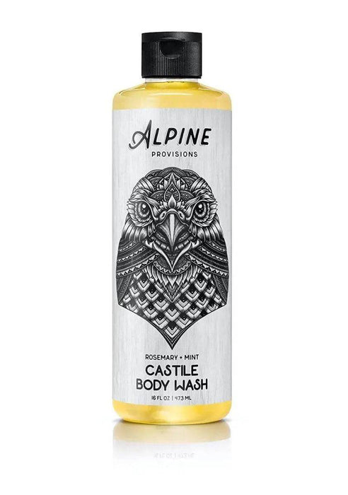 Alpine Provisions, Organic Castile Body Wash, Rosemary + Mint, Biodegradable, Vegan, 16oz