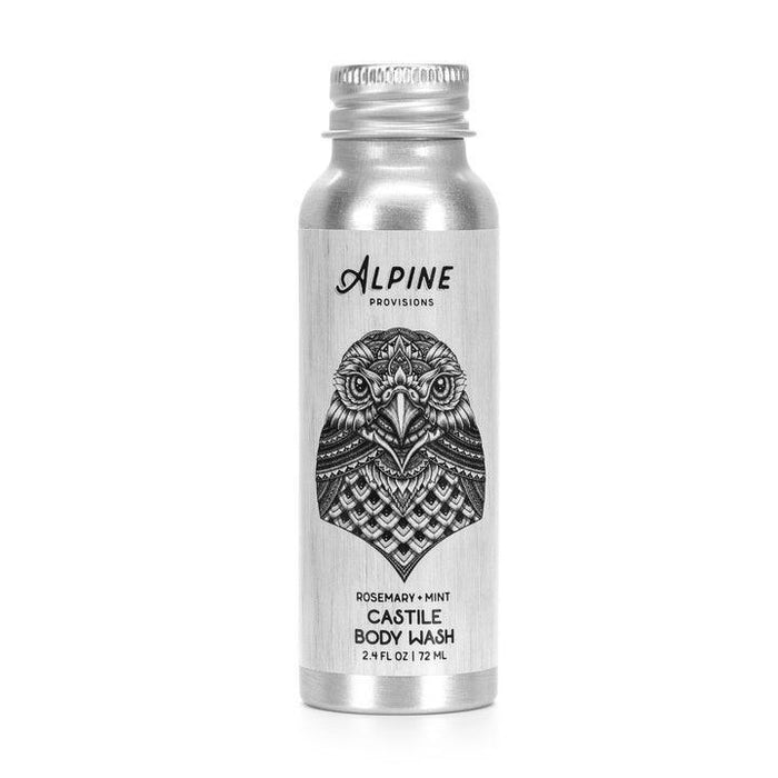 Alpine Provisions, Organic Castile Body Wash, Rosemary + Mint, Biodegradable, Vegan, 2.4oz