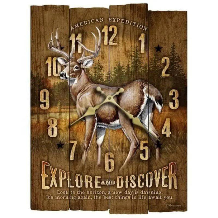 American Expedition Wood Clock