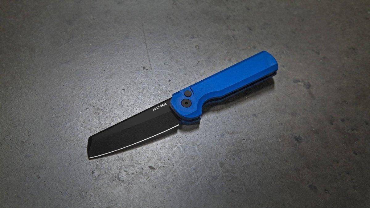 Arcform Blue ARC-071 Slimfoot Black Blade Auto Knife 3.1" 154CM (USA)