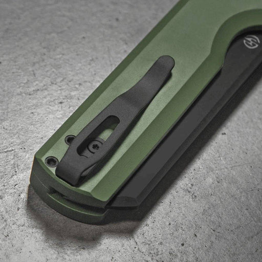 Arcform Slimfoot Auto OD Green Anodize Black Coated 3.1" 154CM Bade (USA)