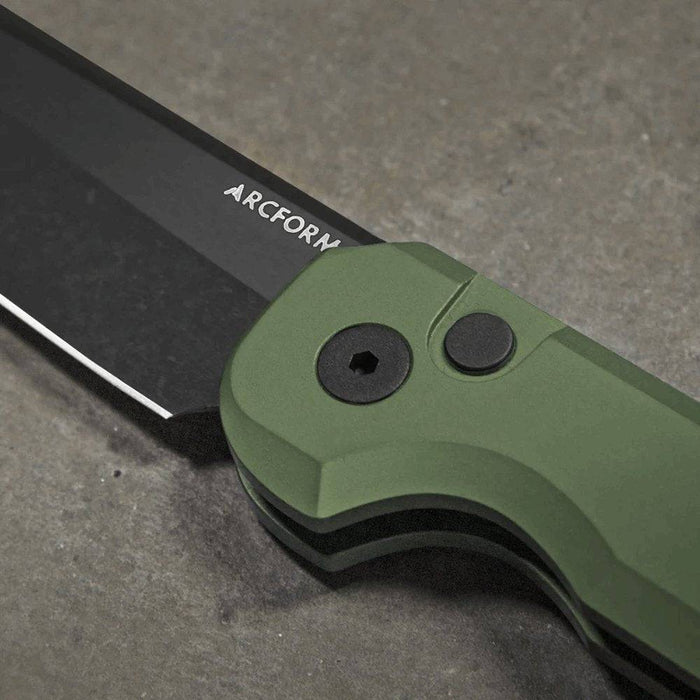 Arcform Slimfoot Auto OD Green Anodize Black Coated 3.1" 154CM Bade (USA)