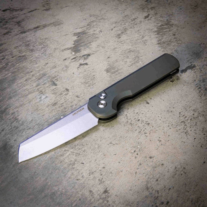 Arcform Slimfoot Auto OD Green Anodize Stonewash 3.1" 154CM Bade (USA)