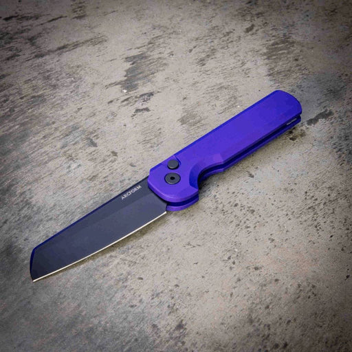 Arcform Slimfoot Auto Purple Anodize Black Coated 3.1" 154CM Bade (USA)