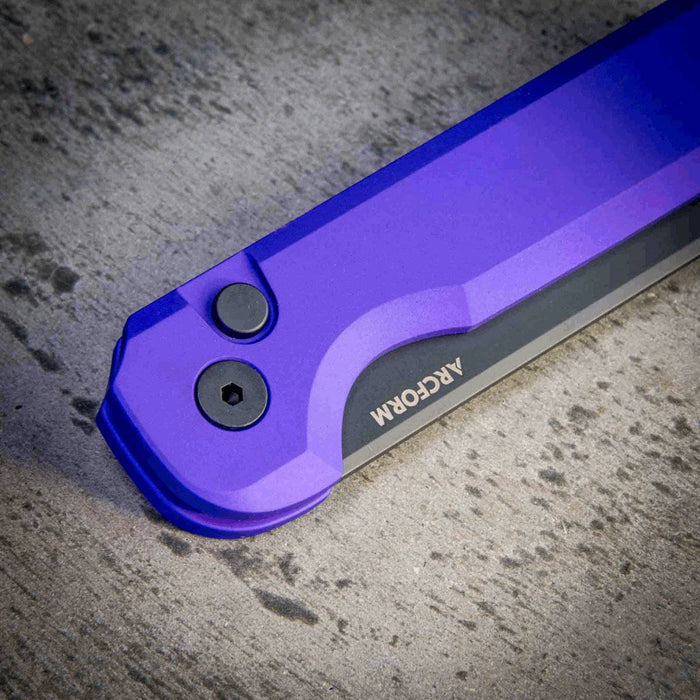 Arcform Slimfoot Auto Purple Anodize Black Coated 3.1" 154CM Bade (USA)