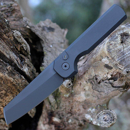 Arcform Slimfoot Operator ARC-081 Auto Blk Alum w/Tritium Button 3" 154CM (USA)