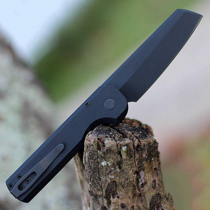 Arcform Slimfoot Operator ARC-081 Auto Blk Alum w/Tritium Button 3" 154CM (USA)