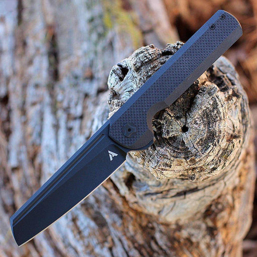 Darcform Slimfoot Ti Black G-10 M390 Flipper Blade 3.5"