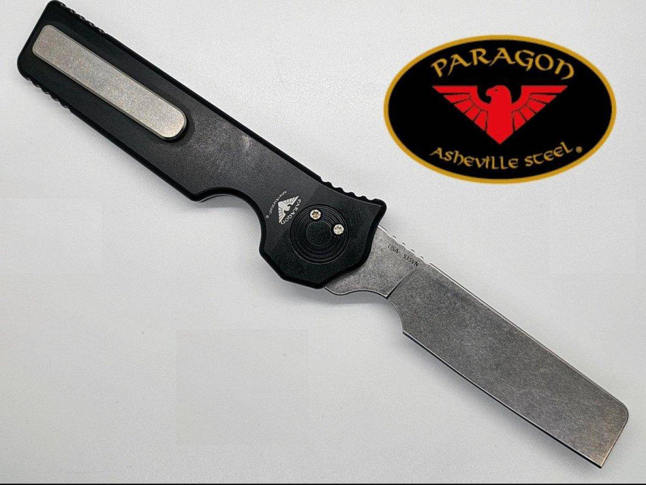 Asheville Steel Paragon Razor Straight Edge Gravity Knife S35VN (USA)