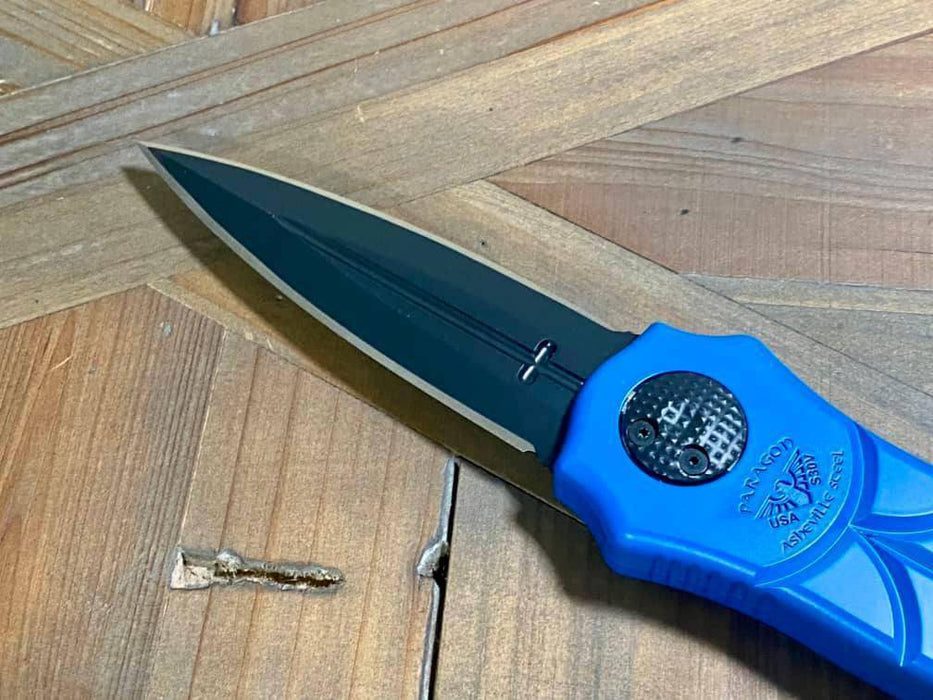 Asheville Steel Paragon Warlock Dagger Mystic Blue S30V (USA)