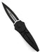 Asheville Steel Paragon Warlock-X Gen-2 Gravity Knife Black Handles Ti Clip Two Tone Black Blade (USA)