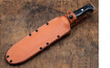 Bark River Bravo Crusader 3V Green Micarta - Orange Liners - Brass Pins (USA)