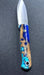 Bark River Bushcraft Scout Knife MagnaCut Blue Cholla Cactus Turquoise White Liners Mosaic Pins (USA)