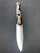 Bark River Bushcraft Scout Knife MagnaCut Blue Cholla Cactus Turquoise White Liners Mosaic Pins (USA)