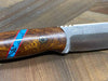 Bark River Bushcraft Scout Knife MagnaCut Desert Ironwood Burl Turquoise Spacer Mosaic Pins (USA)