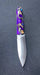 Bark River Bushcraft Scout Knife MagnaCut Purple Cholla Cactus with Turquoise Handles Sea Blue Liners Mosaic Pins (USA)