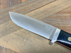 Bark River Classic Drop Point Hunter Knife S45VN Black Micarta Red Liners Mosaic Pins