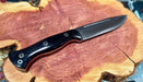 Bark River Cub 3V Black Linen Micarta Knife Red Liners Mosaic Pins (USA)