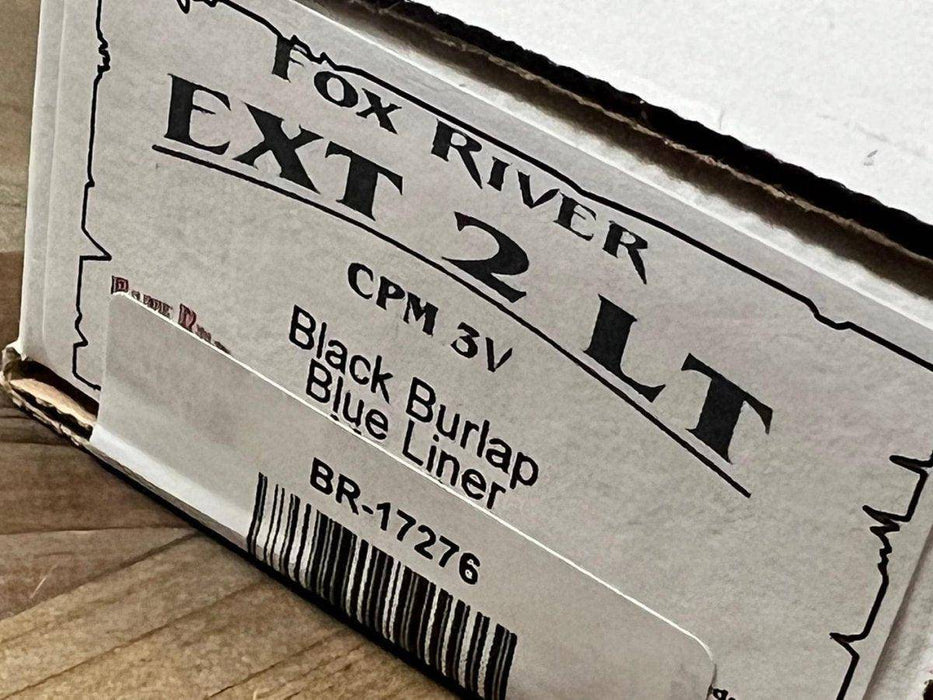 Bark River Fox River EXT-2 LT 3V Black Burlap Blue Liners Mosaic Pins (USA)